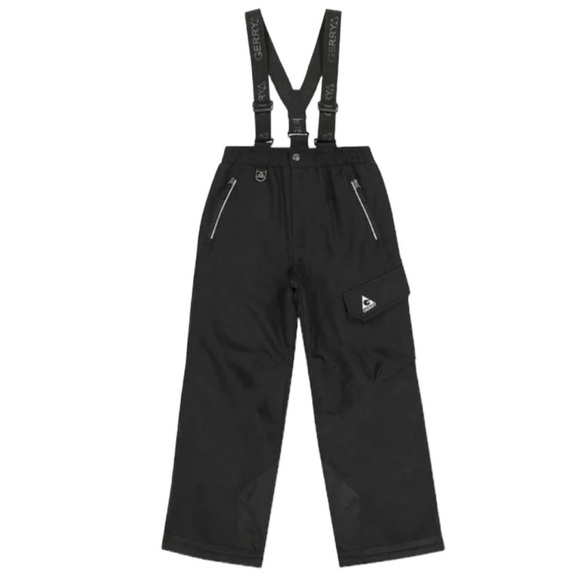 GERRY Performance Black Bib Snow Pants Removable Suspenders Size 7/8 - Picture 2 of 8